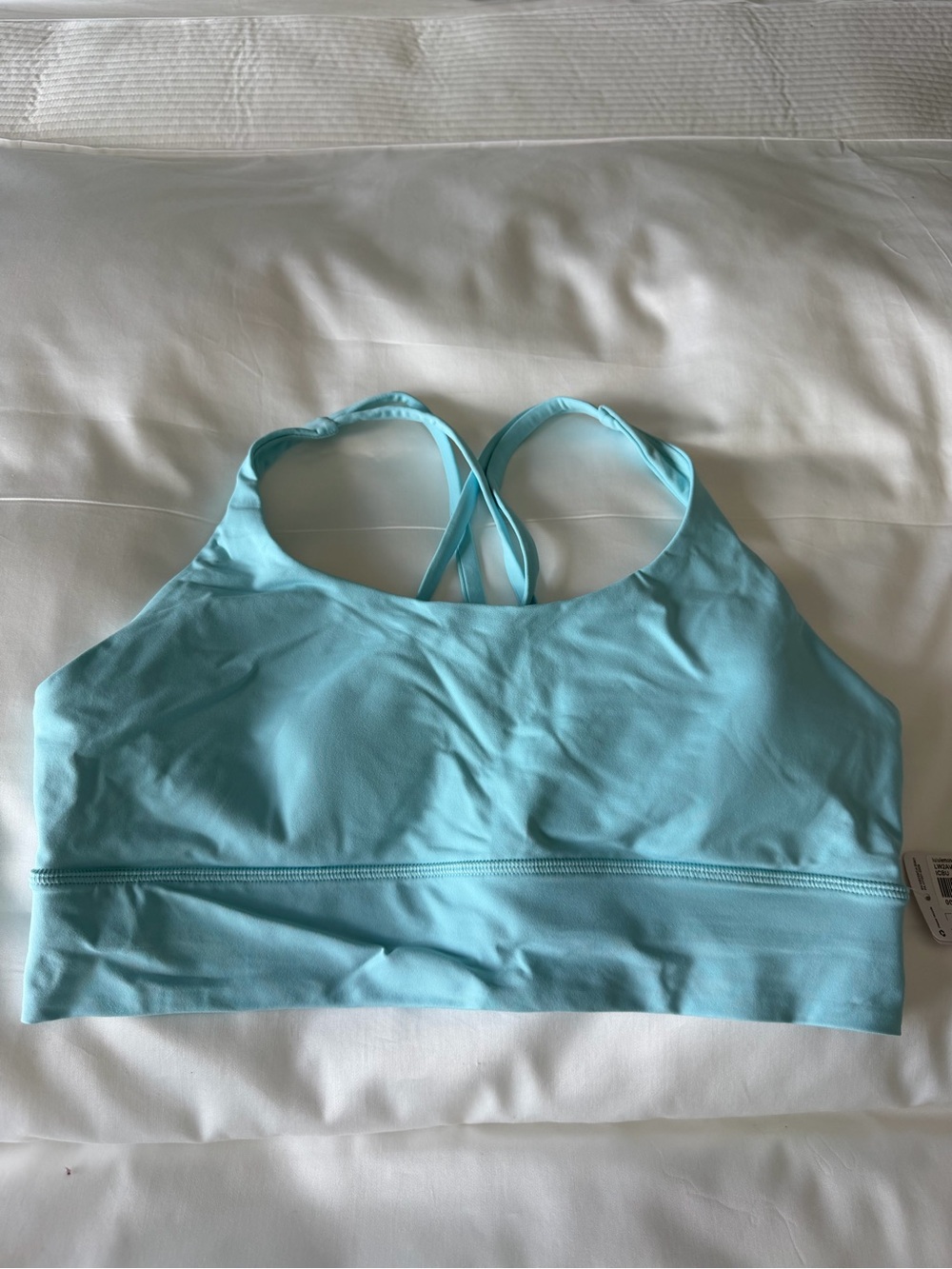 NWT Lululemon Athletica sports bra. Aqua. Size 12. Energy Longline bra. New!